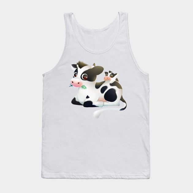 Cute Cow Tank Top by Calfo-Fashions